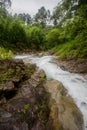 Small waterfall with cryatal clear water stream near the campground on the way to Pitugro WaterfallPetro Lo Su in Umphang Wildli